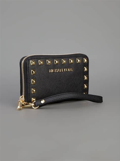 michael kors card holder wristlet|michael kors oversized wallet.